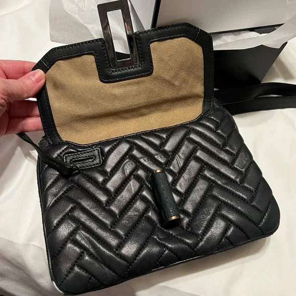 !!!SOLD. Mackage Black Chevron Quilted Lambskin purse - Picture 7 of 16